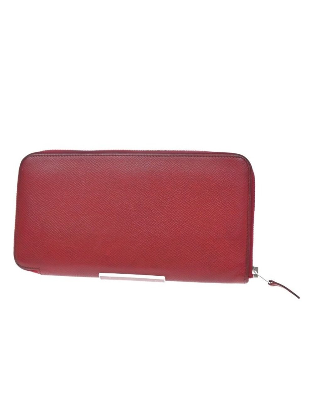 Hermes Azap Long Silk'in Zip Around Wallet Red Leather